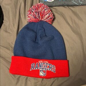 New York Rangers Men’s  Blue and Red Beanie